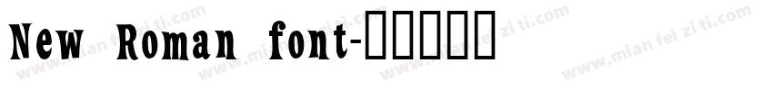 New Roman font字体转换
